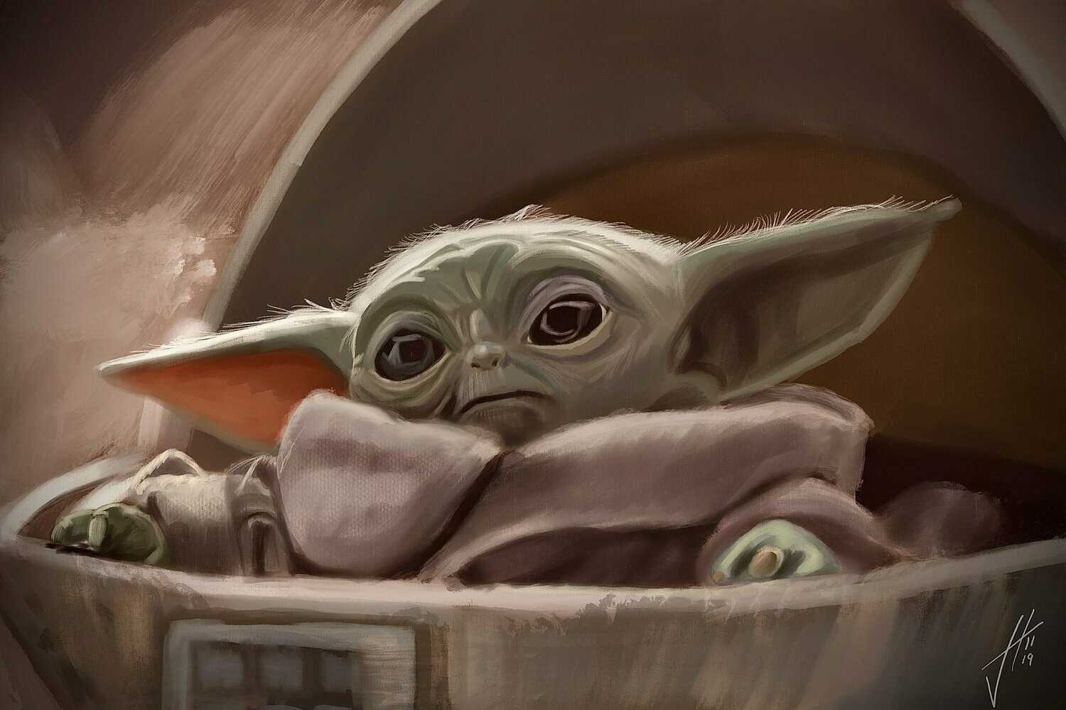 Baby Yoda The Child Mandalorian Art Print Baby Yoda The Child Mandalorian Art Print
