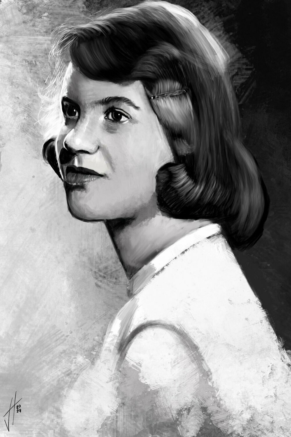 Sylvia Plath Portrait Art Print Sylvia Plath Portrait Art Print