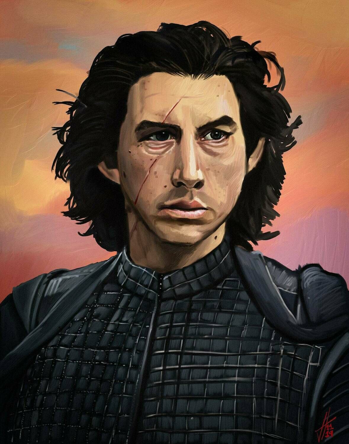 Kylo Ren Star Wars Art Print Adam Driver Kylo Ren Star Wars Art Print Adam Driver