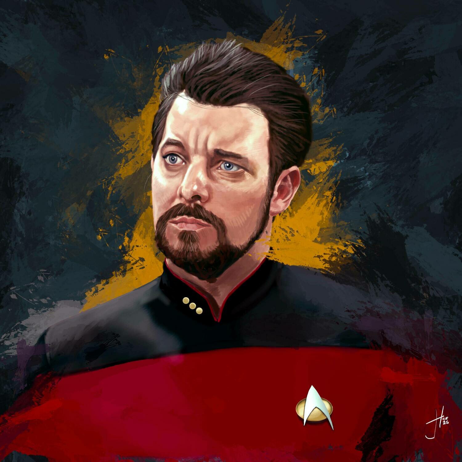 Star Trek Riker Art Print Star Trek Riker Art Print