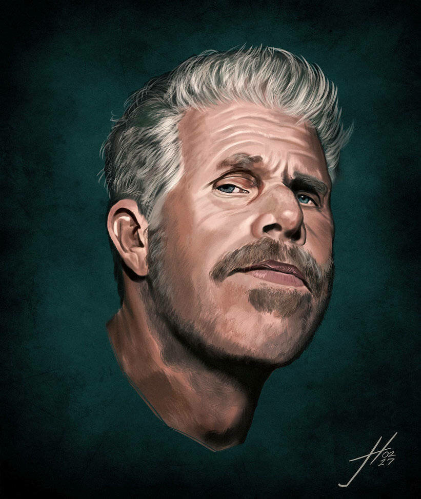 Ron Perlman art print Ron Perlman art print