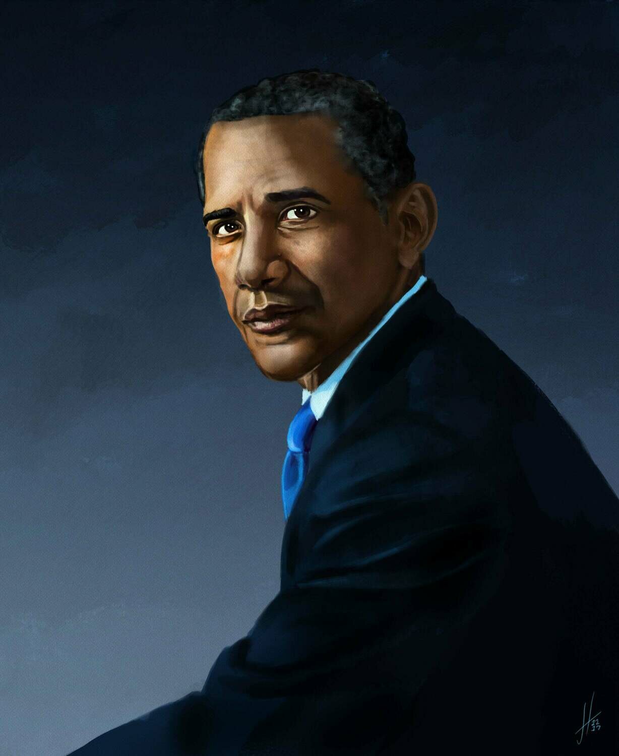 Barack Obama portrait print Barack Obama portrait print