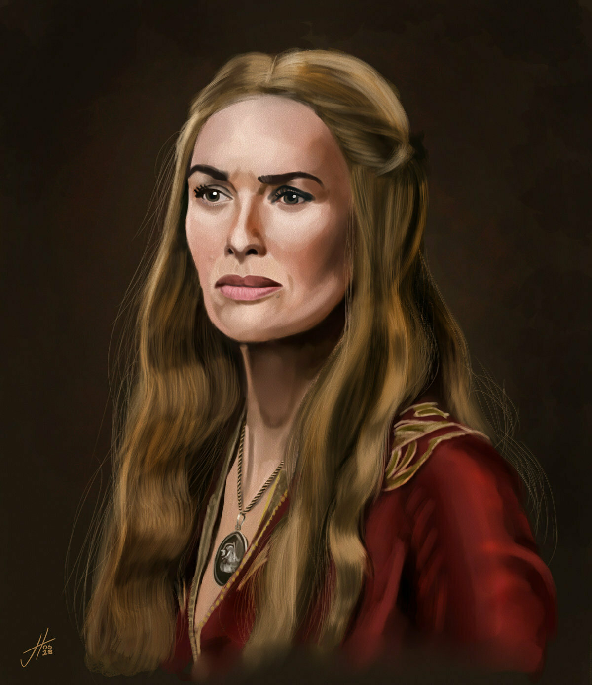Game of Thrones Cersei Lannister Art Print Game of Thrones Cersei Lannister Art Print