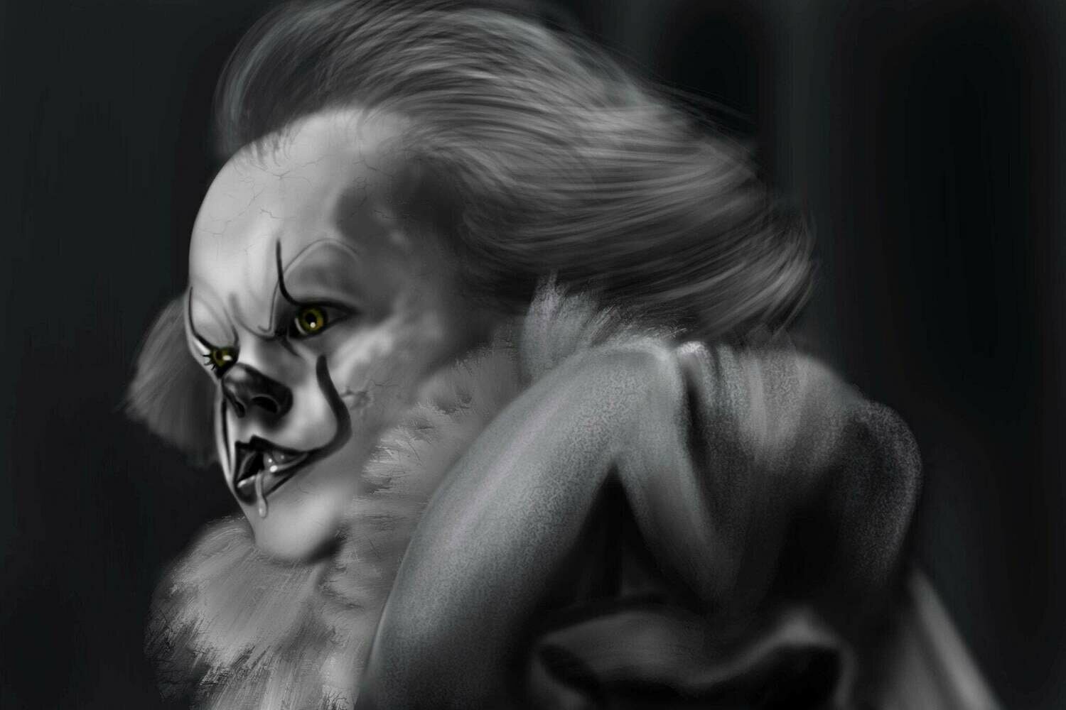 Pennywise the Dancing Clown Stephen King's It Art Print Pennywise the Dancing Clown Stephen King's It Art Print