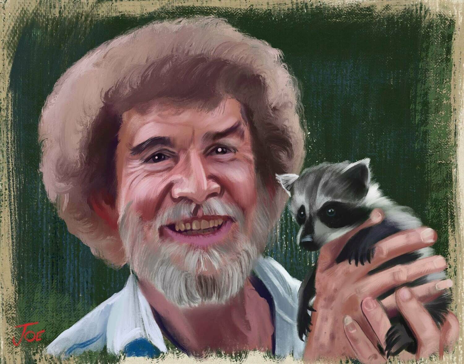 Bob Ross Portrait Art Print Bob Ross Portrait Art Print