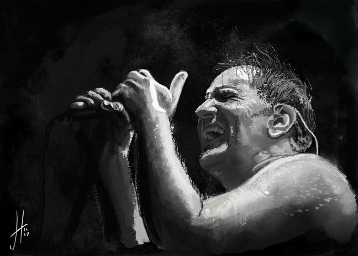 Nine Inch Nails Trent Reznor art print Nine Inch Nails Trent Reznor art print