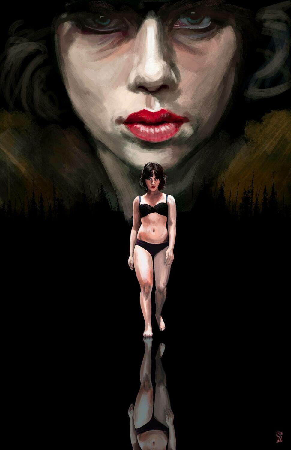 Scarlett Johansson Under the Skin Art Print Scarlett Johansson Under the Skin Art Print