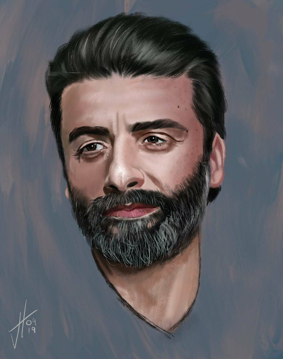 Oscar Issac Portrait Print Oscar Issac Portrait Print