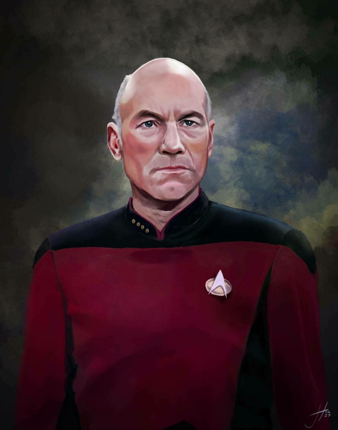 Patrick Stewart Jean Luc Picard On Star Trek Art Print Patrick Stewart Jean Luc Picard On Star Trek Art Print