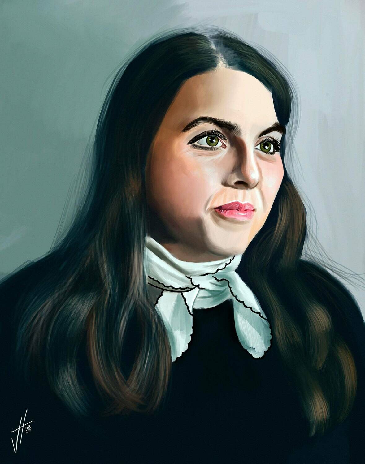 Beanie Feldstein art print Beanie Feldstein art print