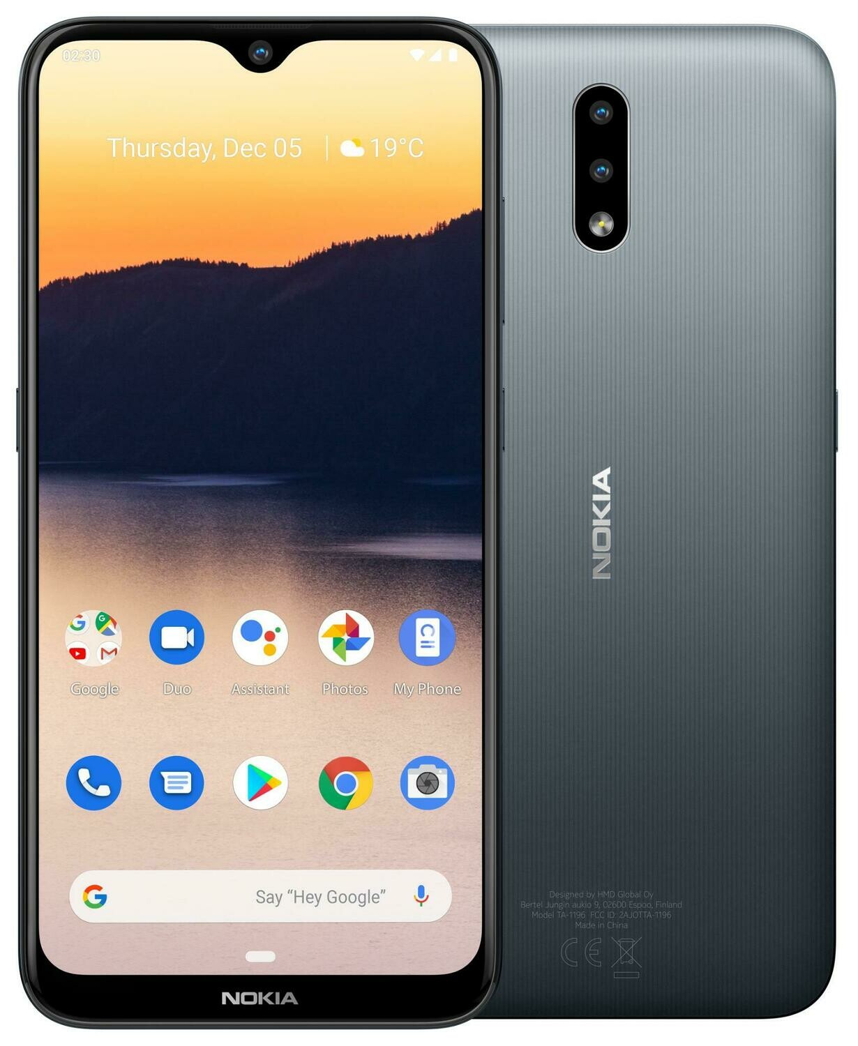 Nokia 2.3 with Android One (Charcoal)