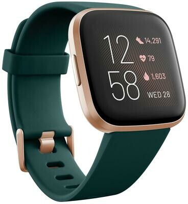 Fitbit Versa 2 Smart Fitness Watch (Emerald/Copper Rose)
