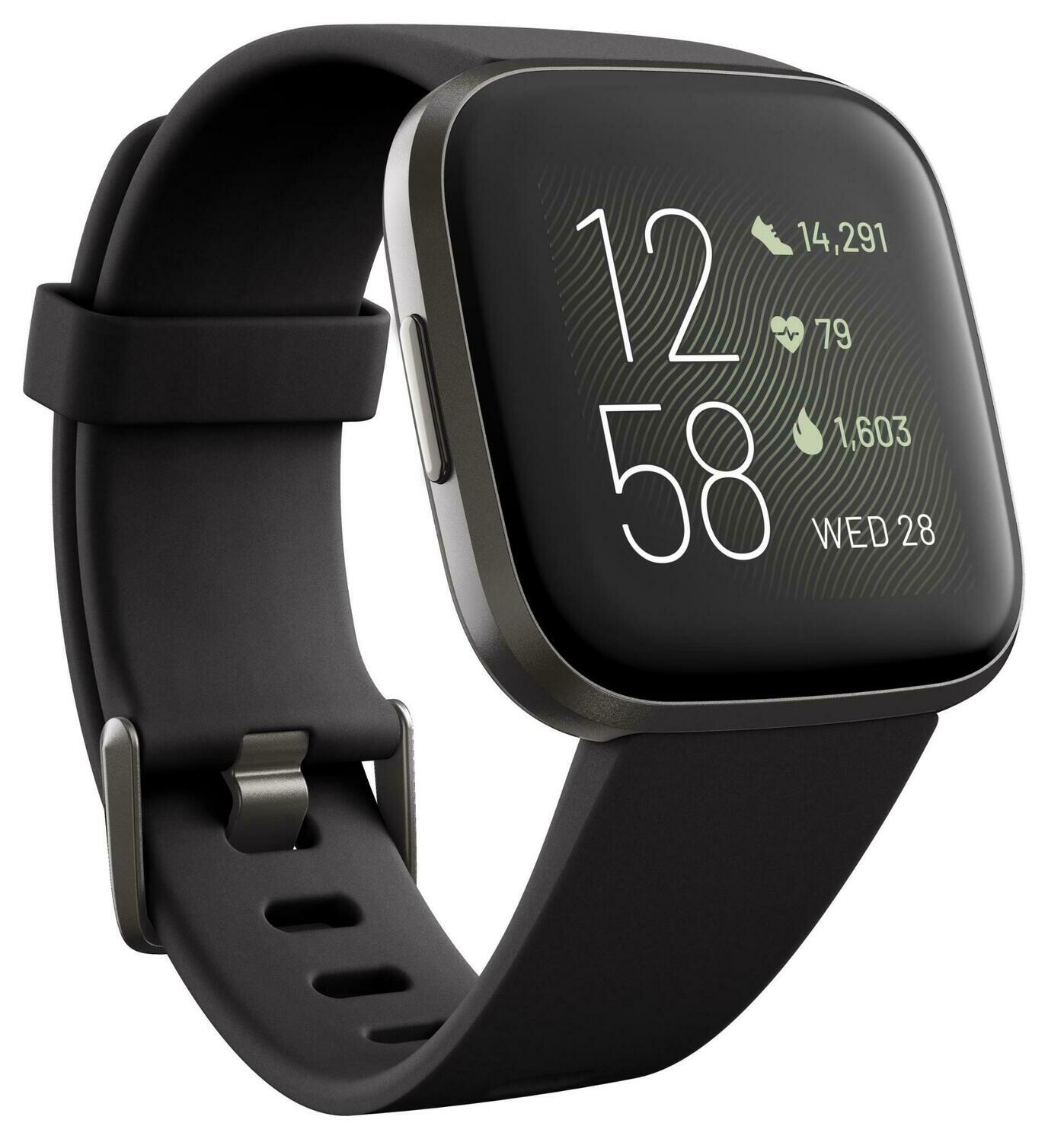 Fitbit Versa 2 Smart Fitness Watch (Black/Carbon)