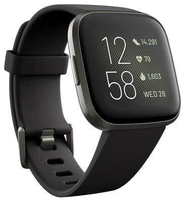Fitbit Versa 2 Smart Fitness Watch (Black/Carbon)