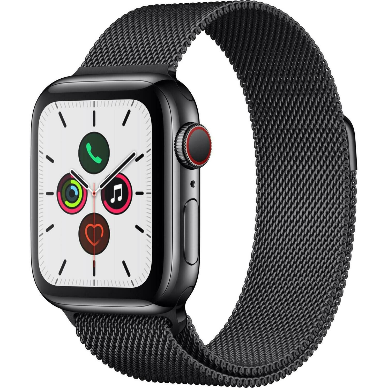 Apple Watch Series 5 40MM Space Black Stainless Steel Case With Milanese Loop GPS + Cellular