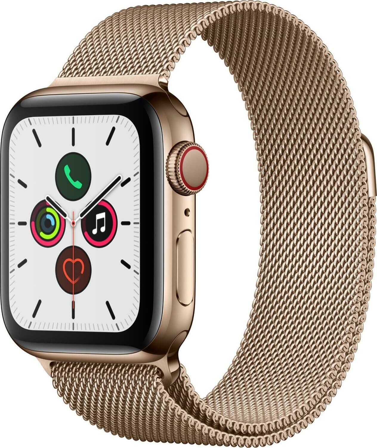 Apple Watch Series 5 40MM Gold Stainless Steel Case With Milanese Loop GPS + Cellular