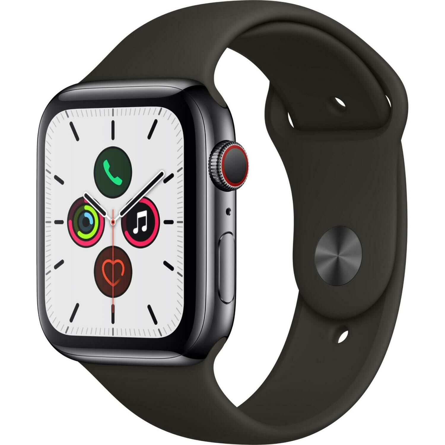 Apple Watch Series 5 44MM Space Black Stainless Steel Case GPS + Cellular