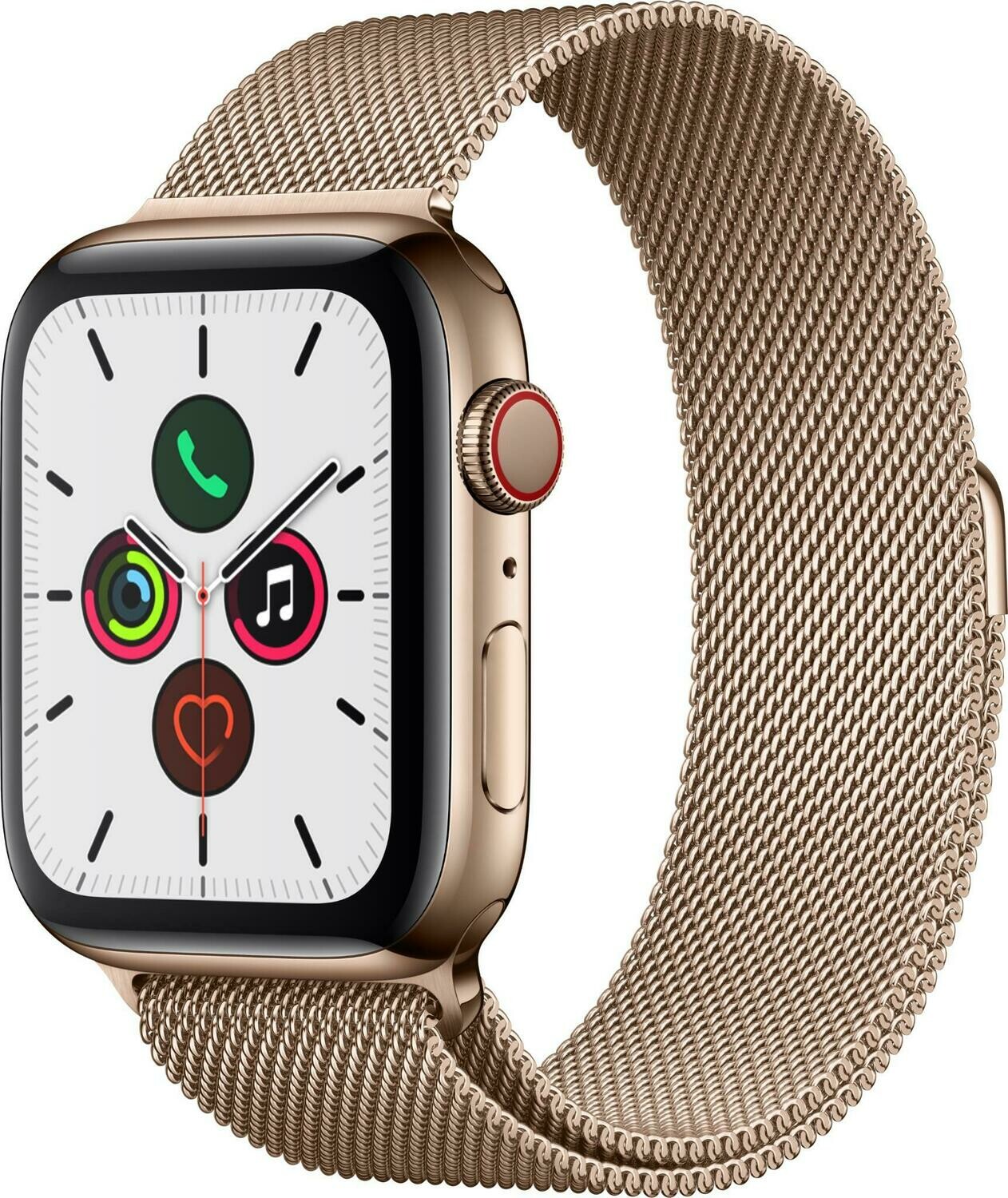 Apple Watch Series 5 44MM Gold Stainless Steel Case With Milanese Loop GPS + Cellular