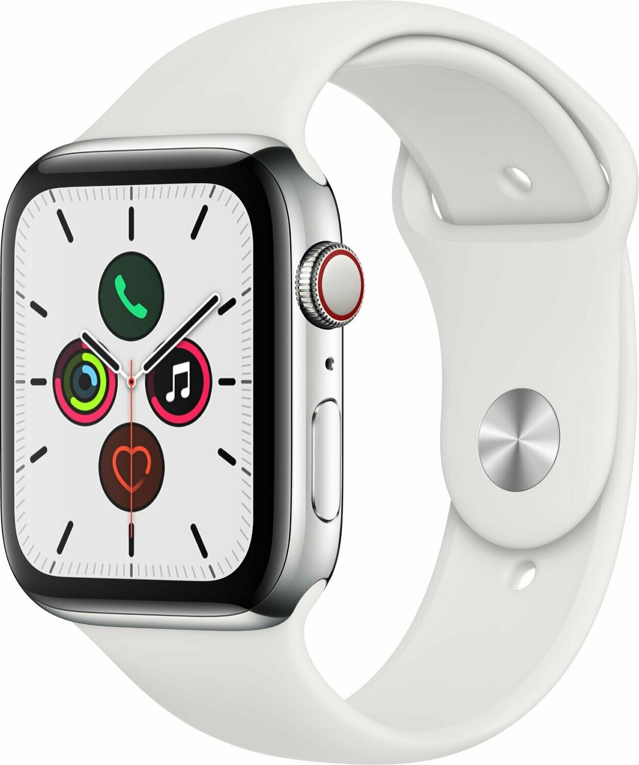 Apple Watch Series 5 44MM Silver Stainless Steel Case GPS + Cellular