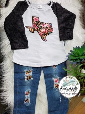 LIL' TEXAS TORNADO 2PC JEANS SET LIL' TEXAS TORNADO 2PC JEANS SET