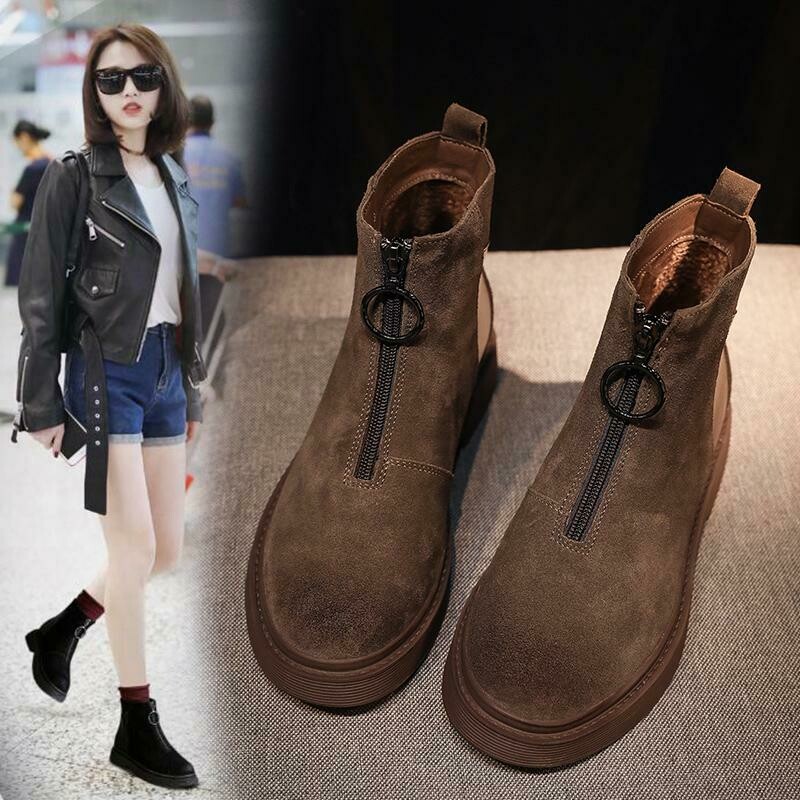 women's casual flat ankle boots