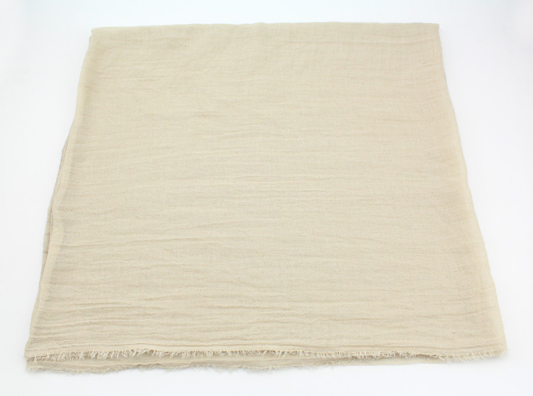 Fringe cotton solid infinity scarf