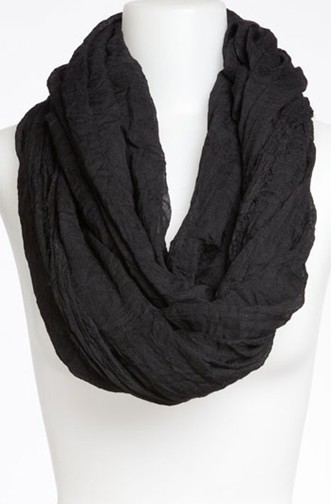 Fringe cotton solid infinity scarf 00812