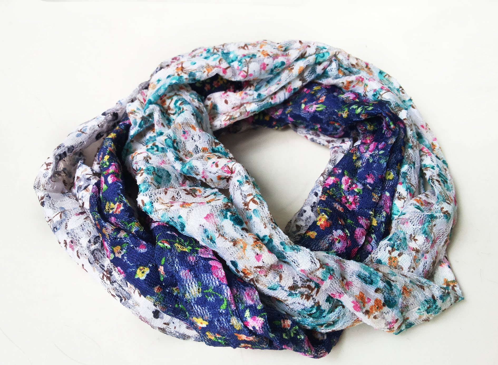 Vintage floral lace turban headband