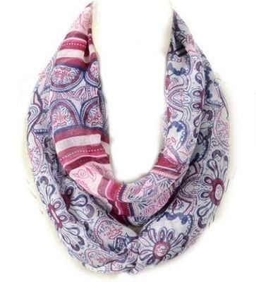 Floral totem print infinity scarf Floral totem print infinity scarf