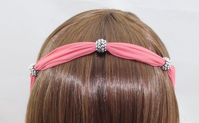 Chiffon-ribbon elastic headband