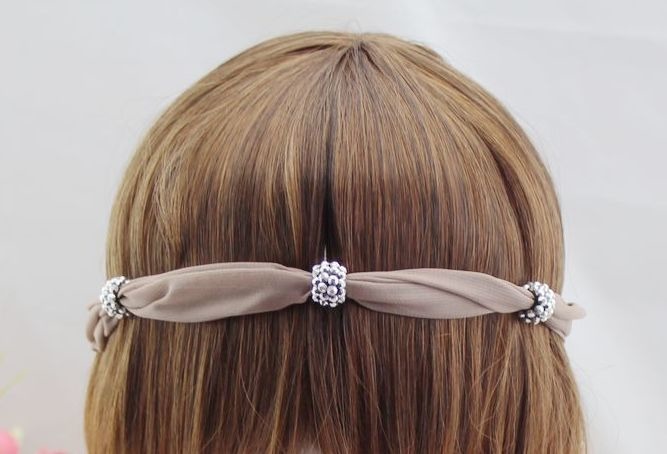 Chiffon-ribbon elastic headband
