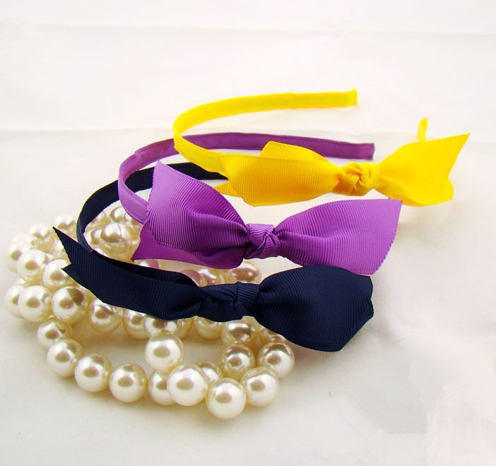 Ribbed-ribbon bowknot headband 00017