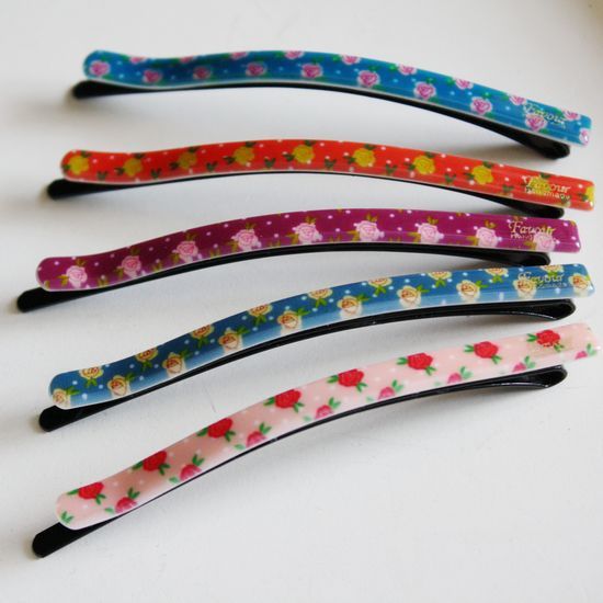 Rose flower bobby pin