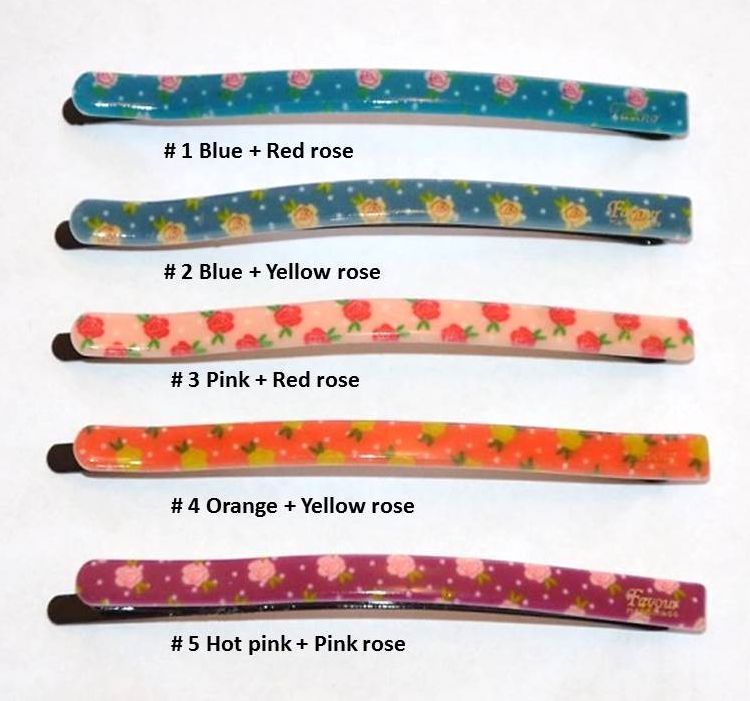 Rose flower bobby pin 00096