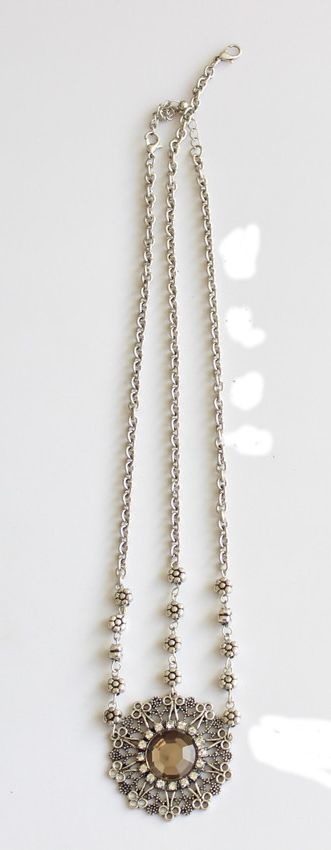 Big gem flower petals head chain