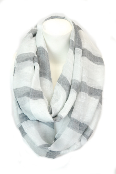 Wide strips infinity scarf 00819