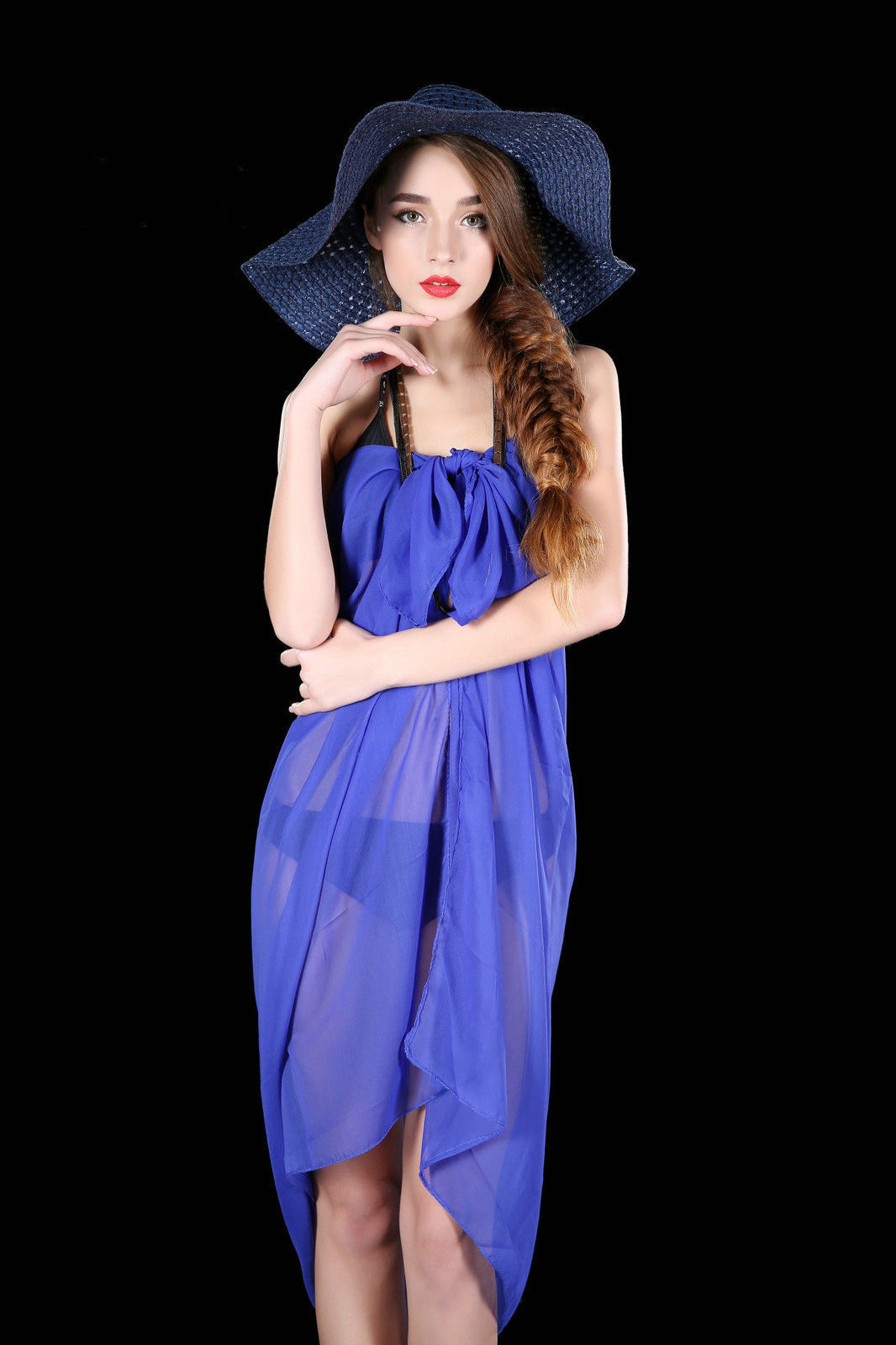 Plain chiffon bikini wrap 01034