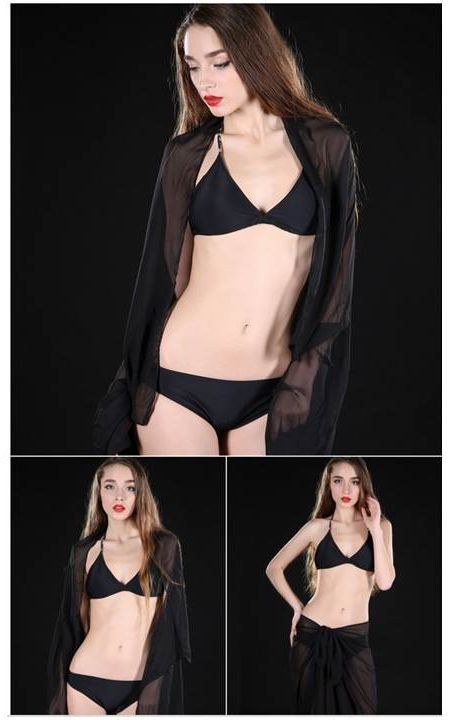 Plain chiffon bikini wrap