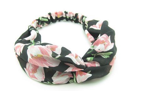 Large flowers turban headband 01115