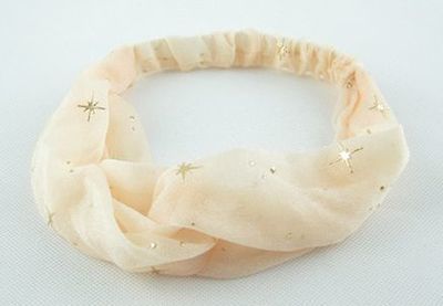 Gold stars chiffon turban headband Gold stars chiffon turban headband