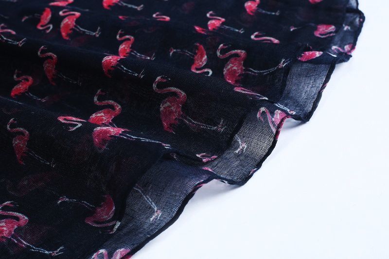 Dark blue flamingo infinity scarf