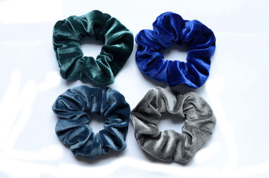Smooth velvet scrunchies