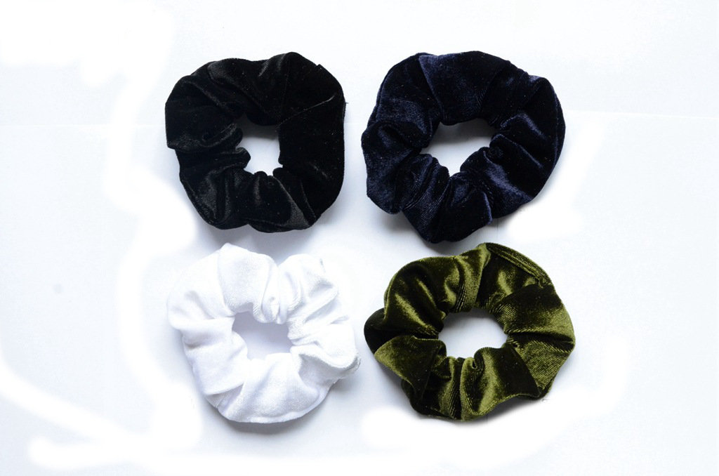 Smooth velvet scrunchies