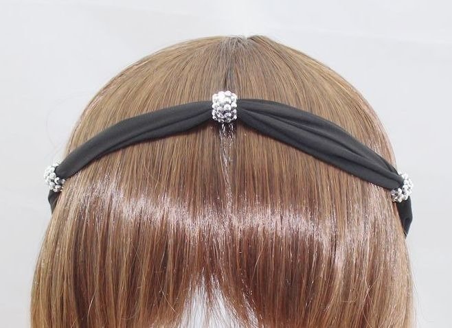 Chiffon-ribbon elastic headband 00325