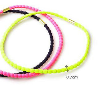 Bright colour elastic headband