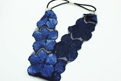 Lace sequins luxury flower headband Lace sequins luxury flower headband