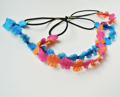 Rainbow-circle elastic headband Rainbow-circle elastic headband