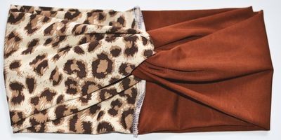 Brown leopard mix turban headband Brown leopard mix turban headband