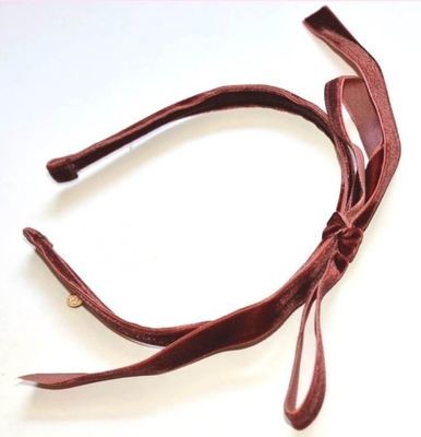 Velvet long ribbon bowknot headband Velvet long ribbon bowknot headband