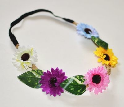Artificial flowers elastic headband Artificial flowers elastic headband